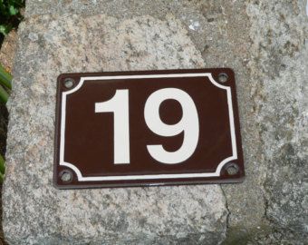 Vintage French Metal Enamel House Number 19 15 50 Www Etsy Com Uk Shop Fashionspast Vintage House Numbers Number 19 French Vintage