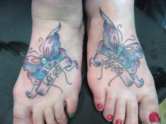 Butterfly Sis Tattoos Sister Tattoo Designs Matching Sister Tattoos Irish Sister Tattoos