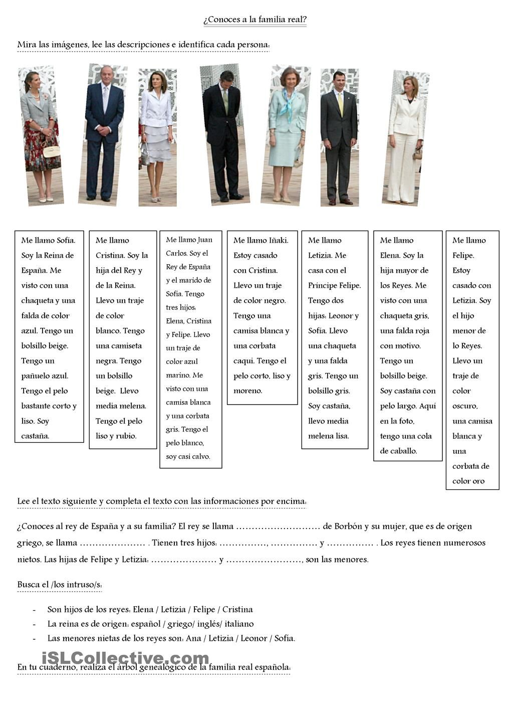 Conoce a la familia Real espanola Teaching spanish, Spanish