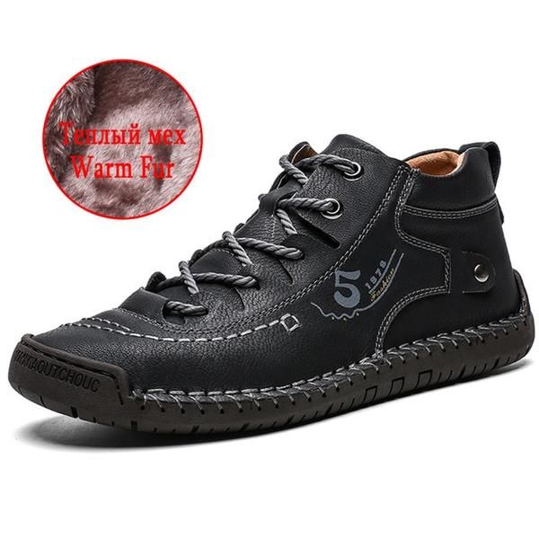 Men's Shoes Comfortable Thick Plush Warm Men Snow Boots