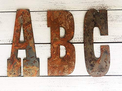 6" Tall RUSTY, Rustic, Rusted Metal Letters and Numbers PREDRILLED 6" Tall RUSTY, Rustic, Rusted Metal Letters and Numbers PREDRILLED