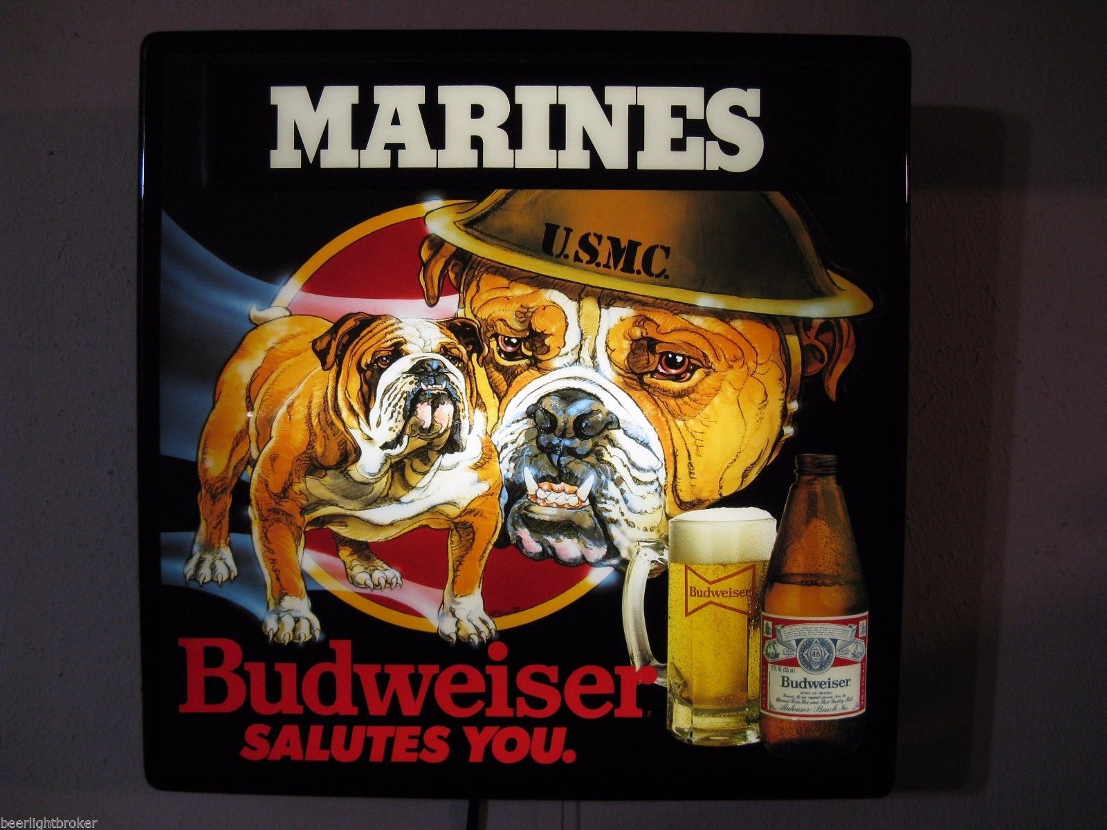 1954 Pabst Blue Ribbon and Fishing Reproduction Metal Sign 8 x 12