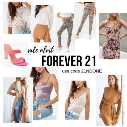 Forever21 is doing a HUGE 21% sale off their entire site! Code inside this pic. CLICK to shop or go...