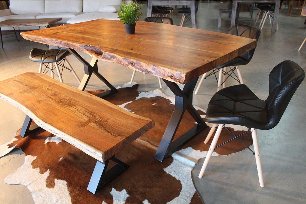Rustic Dining Table Live Edge Dining Table Wood Slab Dining
