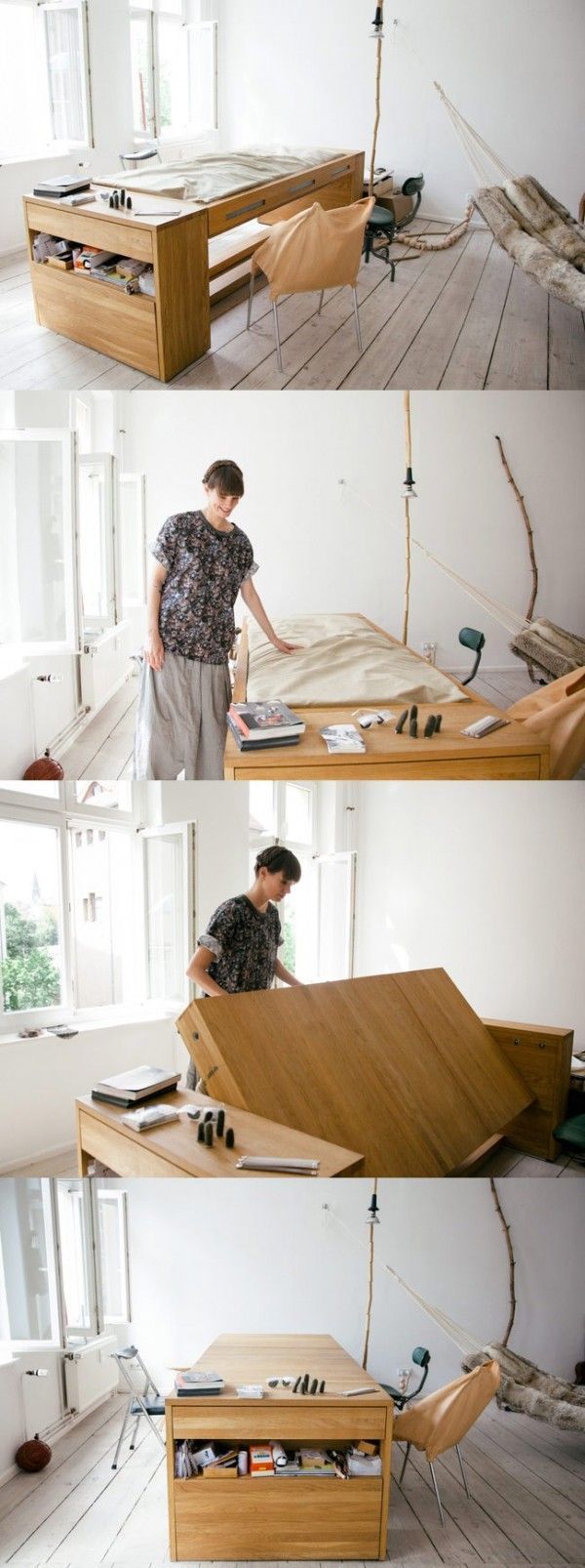 Another take on the bed-desk concept, which you might remember from our space sa...