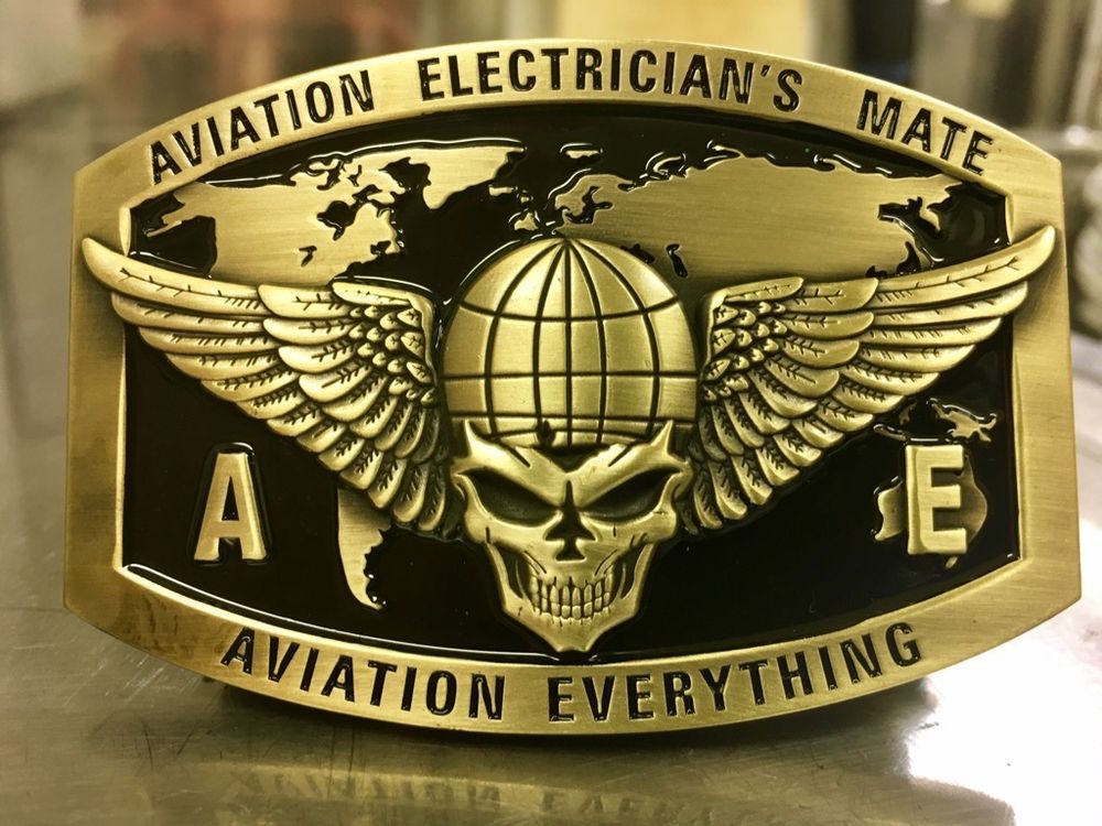 aviation electrician 39 s mate custom belt buckle gold aviation electrician