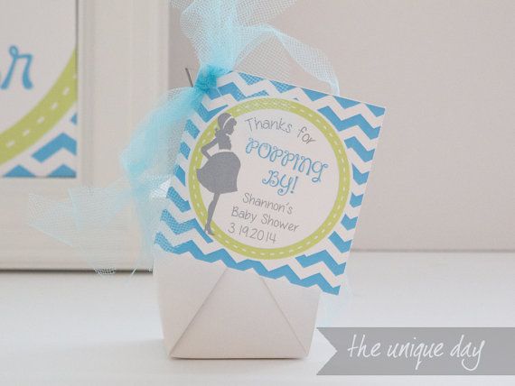 favours Thank You Baby Shower Stickers Blue Elephant 35 Ready to Pop Boy