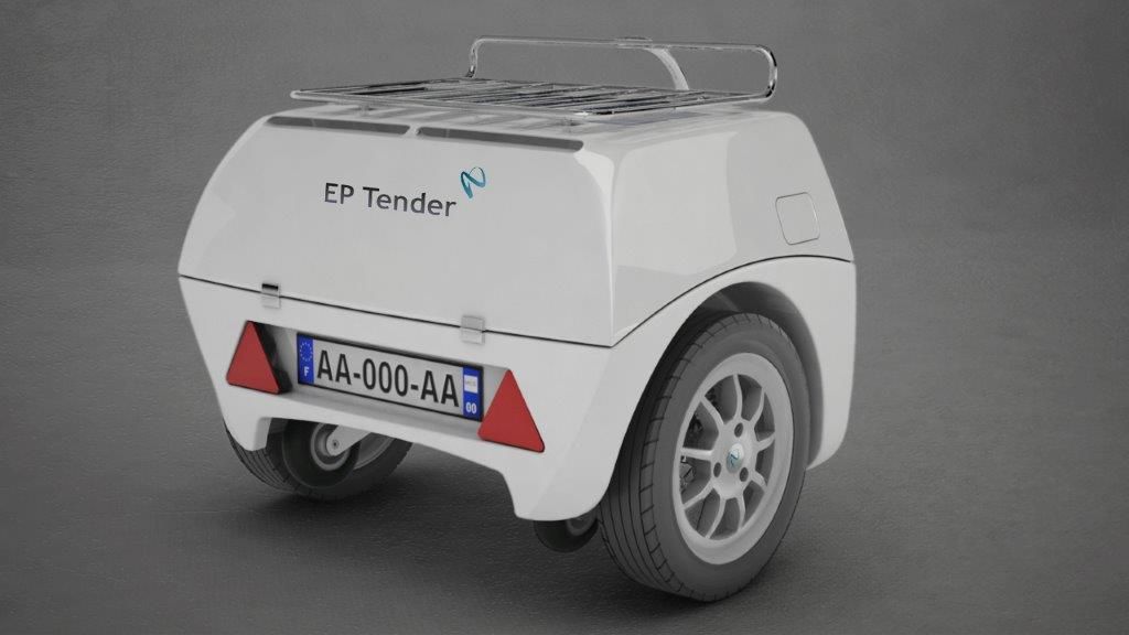 Ep Tender S Mini Trailer Is A Portable Range Extender For Electric Ep Tender Range Extender Helps Renault Zoe Cover 570 Km On Its Way To The Geneva Motor Show
