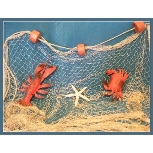 20 FT x 8 FT NAUTICAL FISHING NETS NETTING FLOATS DECOR BATH ROOM LIVING ROOMS
