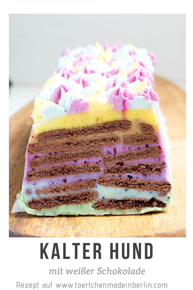 Regenbogen Kalter Hund Törtchen Made in Berlin Lebensmittel essen, Kuchen und torten