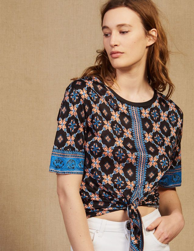 Amaar, Blue , | sandro-paris.com | Top shirt women, Top shirt, Womens shirts
