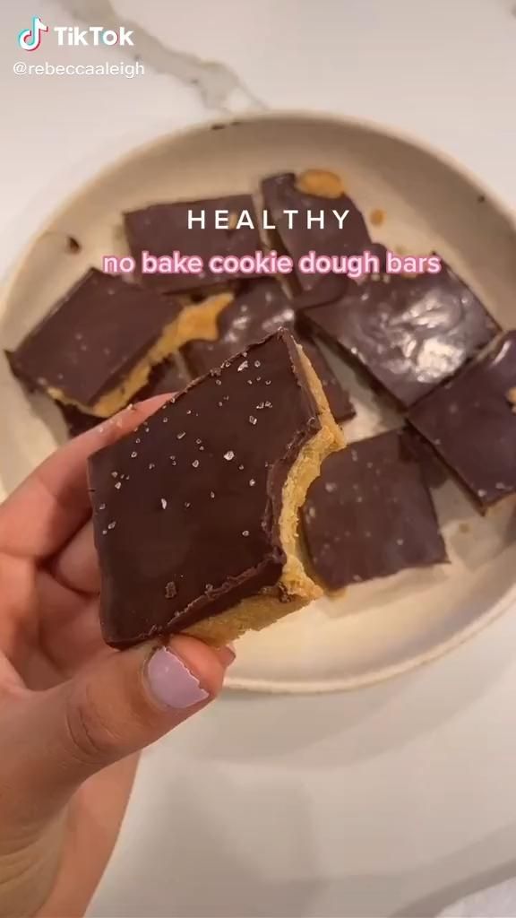 Healthy No-Bake Cookie Dough Bars Healthy No-Bake Cookie Dough Bars