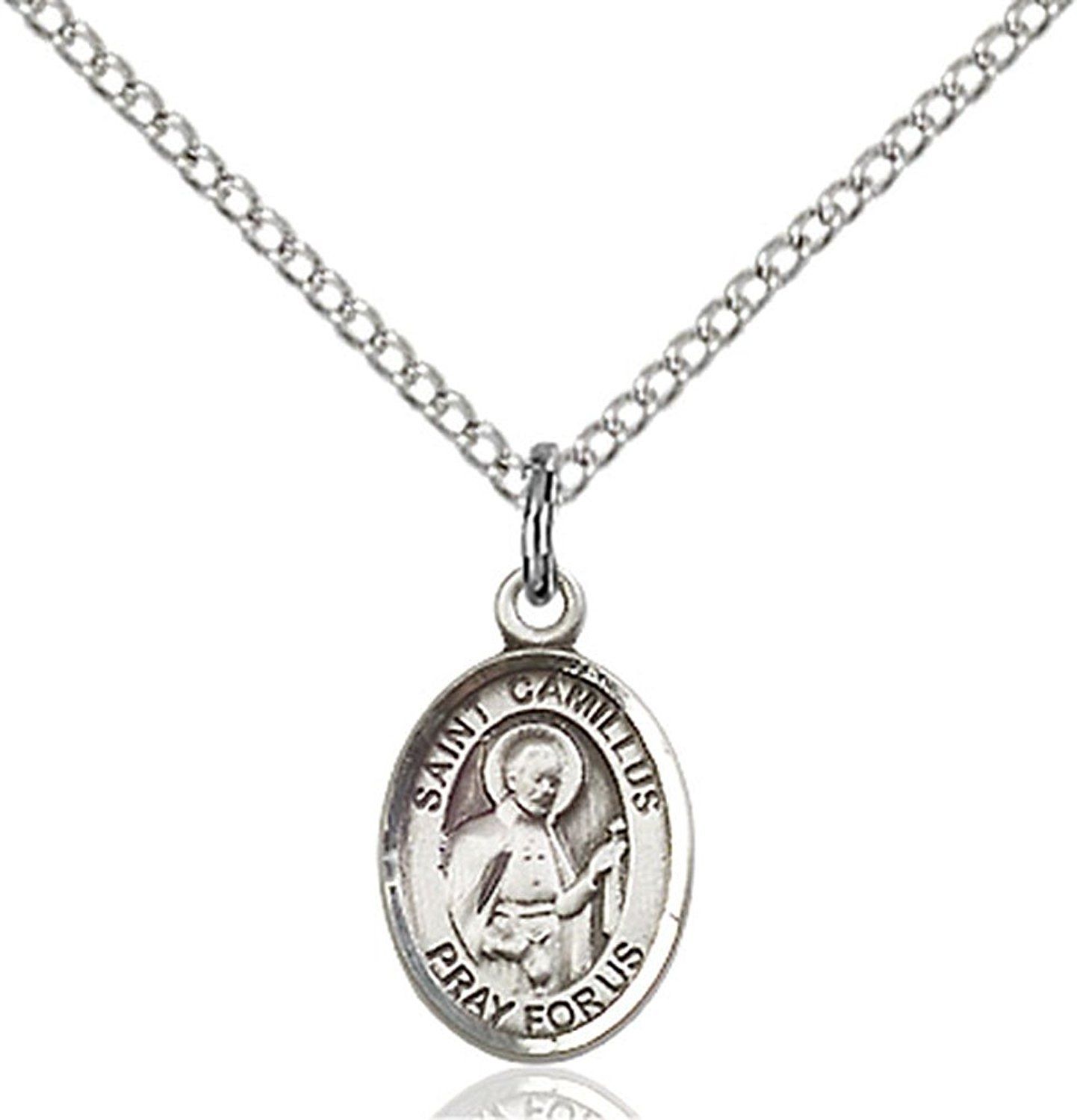 F A Dumont 14kt Gold Filled San Antonio Pendant with 24 Gold Plated Stainless Steel Heavy Curb Chain.