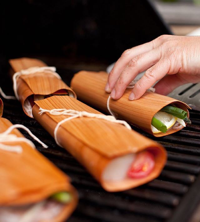 paper thin sheets of wood to wrap around meats and veggies before thin cedar sheets