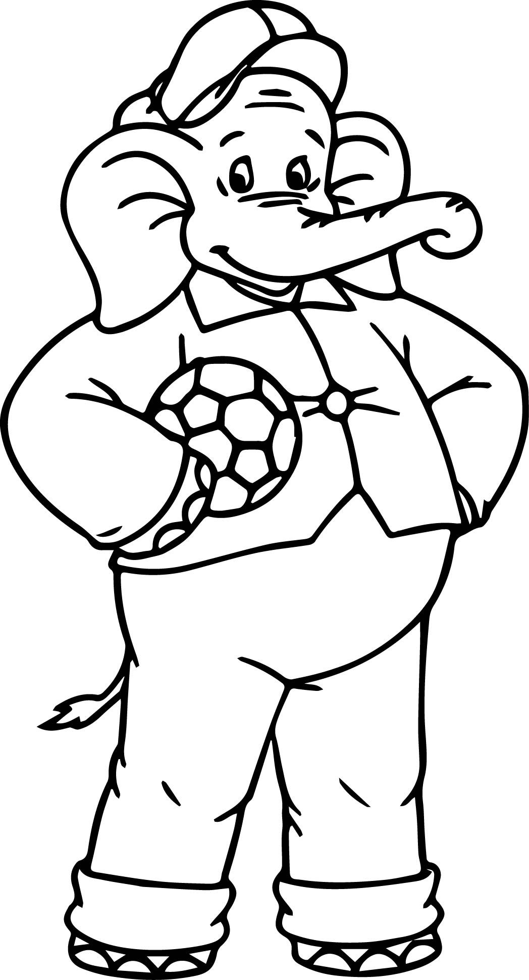 Download nice Elephant Soccer Man Coloring Page (With images ...