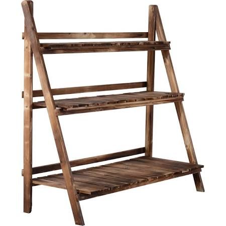 Blumentreppe Pflanzentreppe Holz Blumenregal Blumenständer Blumenbank Leiter NEU