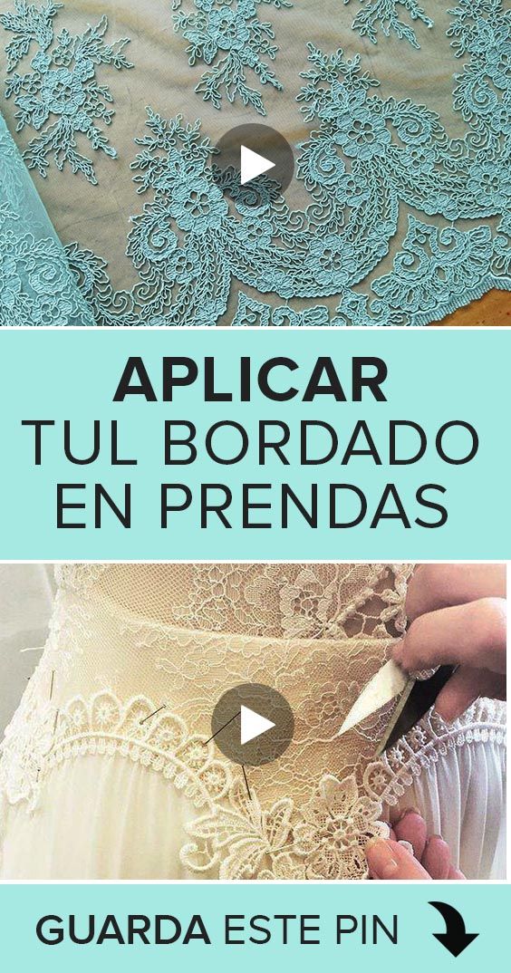 Cómo aplicar tul bordado en una prenda Cómo aplicar tul bordado en una prenda