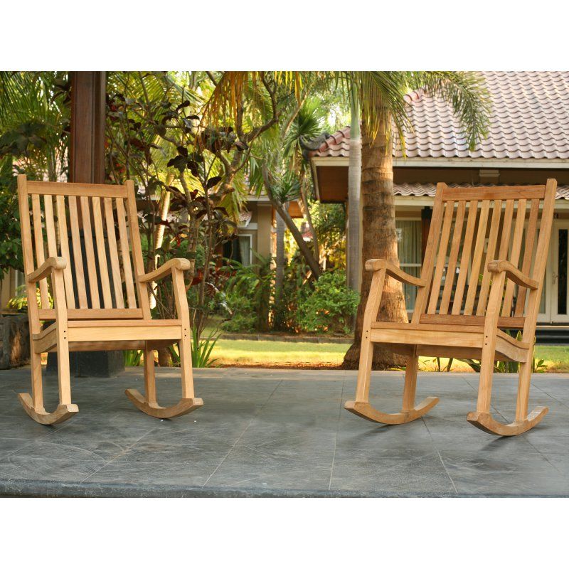 Tortuga Outdoor Jakarta Wood Rocking Chairs Set Of 2 Tortuga Outdoor Jakarta Wood Rocking Chairs Set Of 2 Tk 2pc Rock Pair