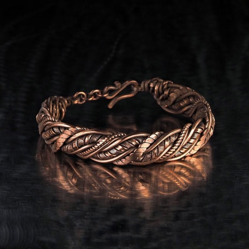 Copper cuff bracelet Healing Orthodox bracelets Stack them or wear