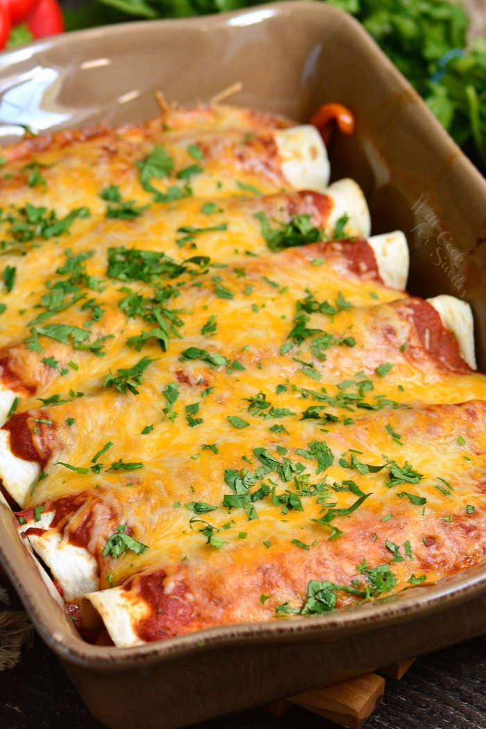Beef Enchiladas. These enchiladas are made with ground