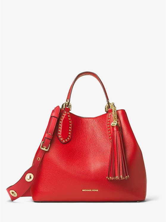 Brooklyn Large Leather Satchel Red Pinterest Bags Handbags Michael Kors Brooklyn Large Leather Tote