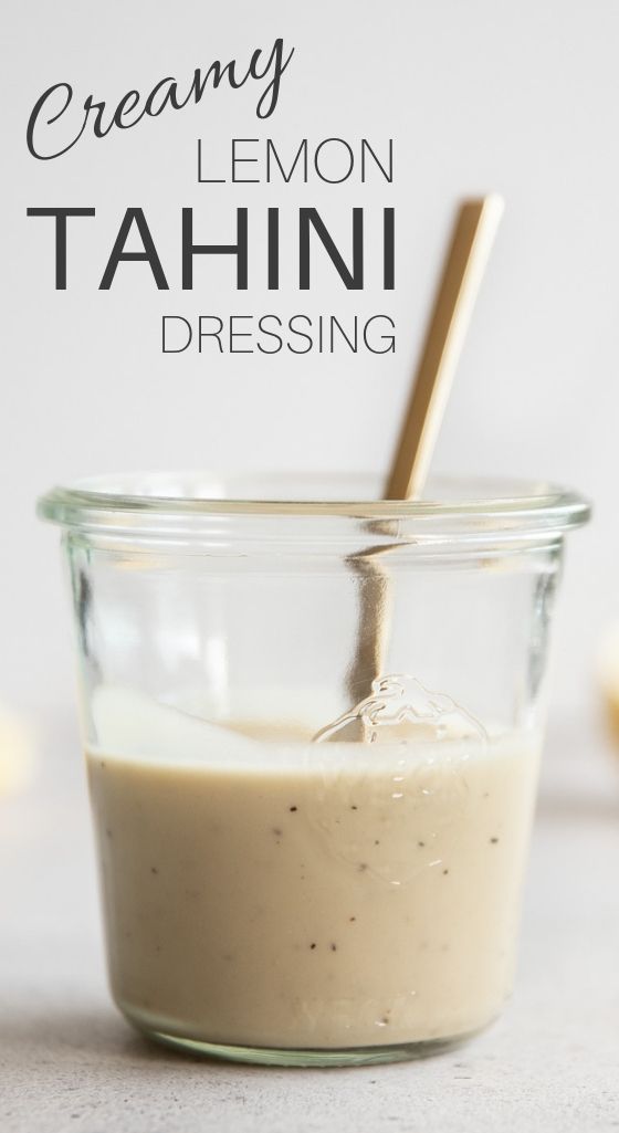Lemon Tahini Dressing (Oil-Free Salad Dressing) - Real + Vibrant