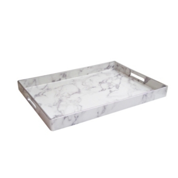 A/&B Home 30348 Mirror Glass Tray 24 by 24-Inch