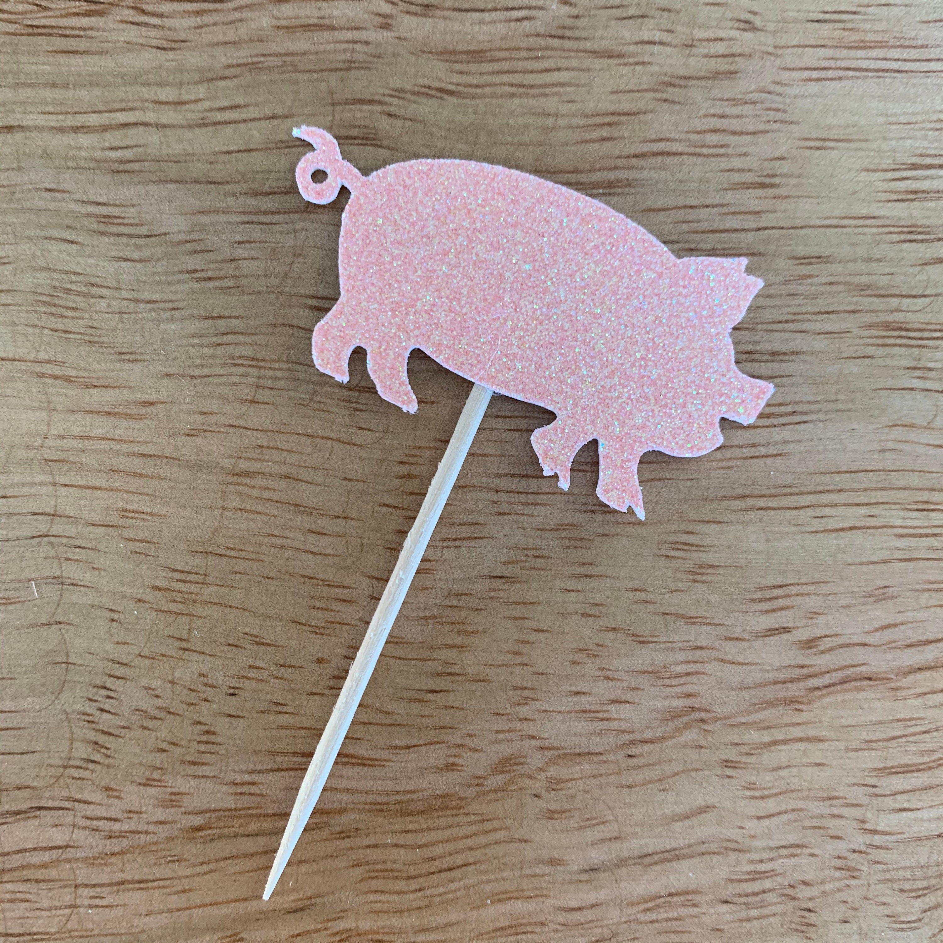 Cow Pig FREE SHIPPING 12 PACK Chicken Sheep First Birthday Party Picks Party Decor Farm Animals Cupcake Toppers
