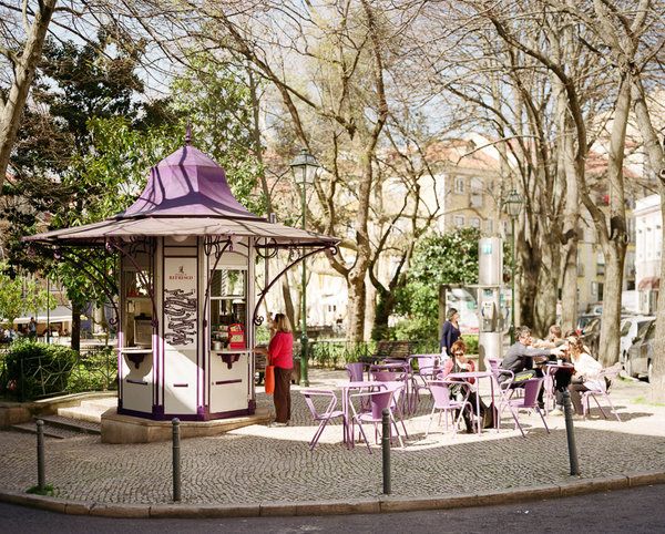 Quiosque da Praça das Flores. The kiosks offer affordable and traditional drinks and snacks, conversation and community – and also employment in a country struggling with the staggering levels of unemployment and recession gripping much of western Europe. Outdoor Park, Urban Center, Vernacular Architecture, Horchata, Western Europe, Main Street, Unemployment, Europe Travel, Ornate
