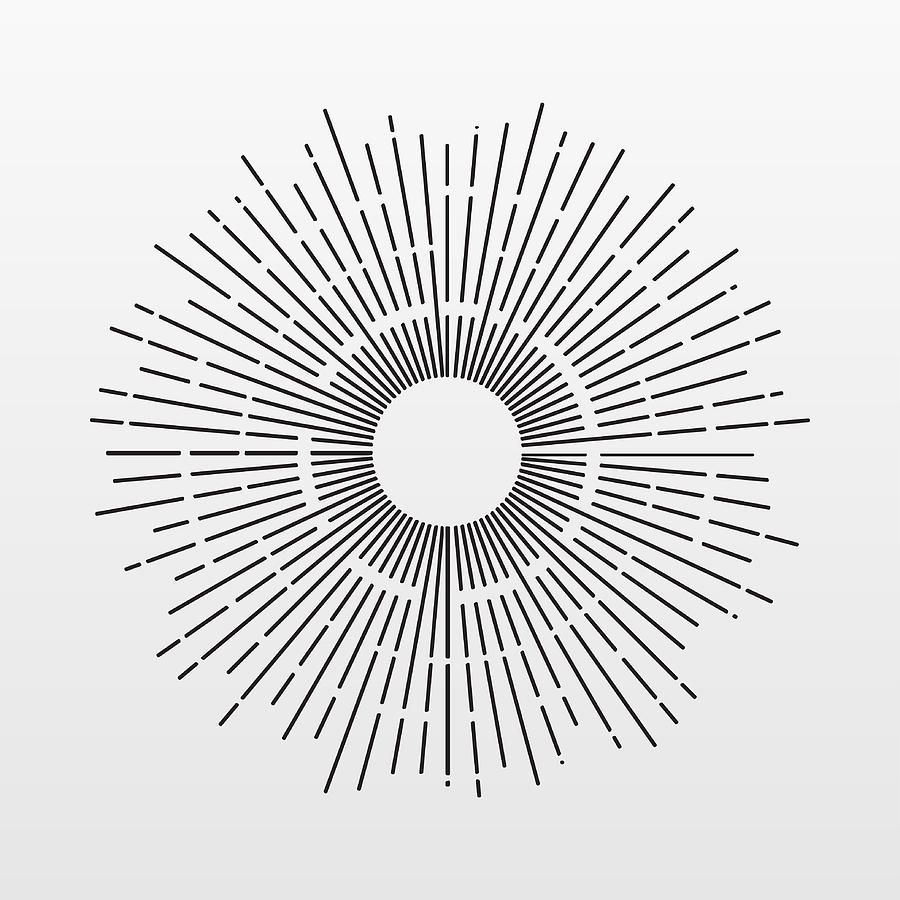 Download Vintage Sun Rays Isolated On Background. Modern Simple Flat Fireworks Sign. Business, Internet ...