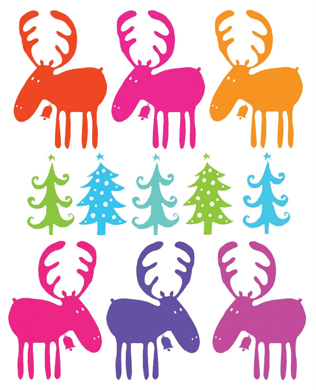 Download rainbow reindeer | Silhouette cameo christmas, Silhouette ...