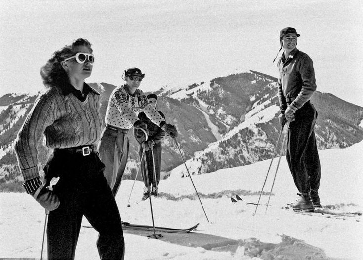 Vintage Ski Photography Skiing