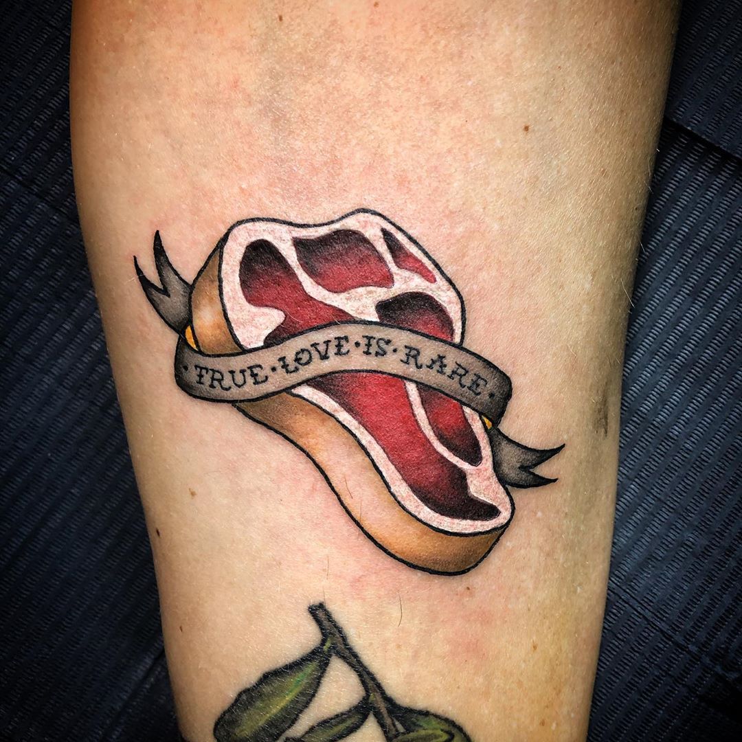 Steak Tattoo True Love Is Rare Carnivore