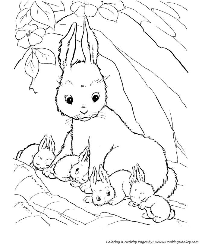 Printable Coloring Pages For Easter About A Mom Bunny Coloring Pages Easter Bunny Colouring Animal Coloring Pages