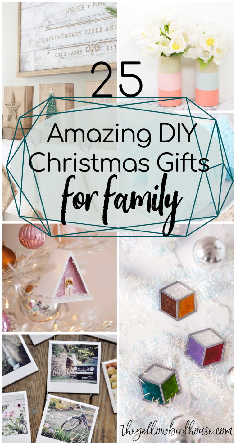 25 Amazing DIY Christmas Gifts for Family | The Yellow Birdhouse Handmade Christmas Gifts Diy, Diy Christmas Gifts For Friends, Easy Christmas Diy, Homemade Christmas Gifts, Coworkers Christmas, Homemade Gifts, Christmas Ideas, Christmas Crafts, Christmas Christmas