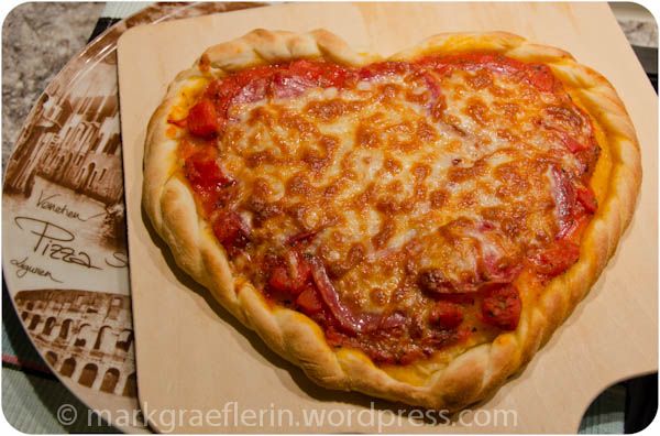 Pizza per il mio amore – Pizzaherz zum Valentinstag