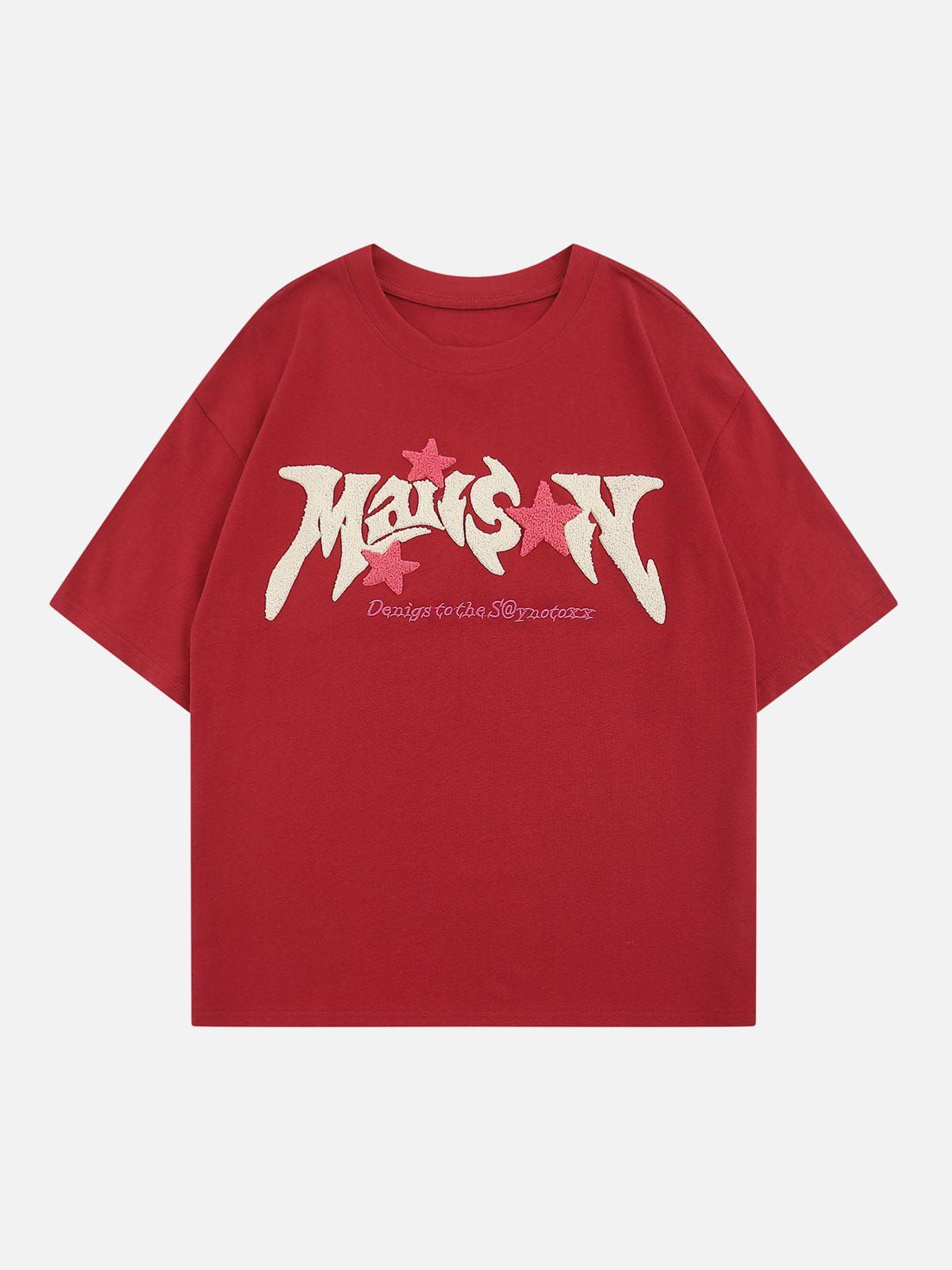 Eprezzy Stars Flocked Graphic Tee Graphic Tees Chic Summer pinterest-awkomycheerio-90s-themed-outfits-90s-party-outfit-90s