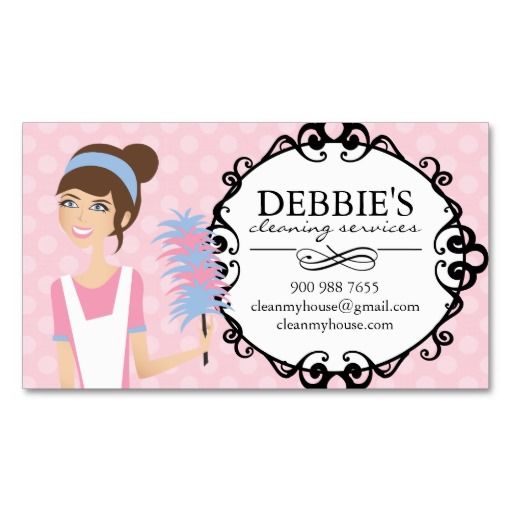 housekeeping business cards ideas