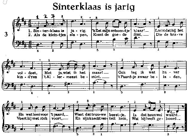 sinterklaasliedje: sinterklaas is jarig | printables - 1 | christmas