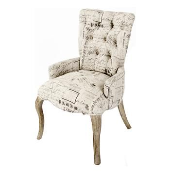 Iris Tufted Vanity Dining Chair with Literary French Script Children’s room Iris Tufted Vanity Dining Chair with Literary French Script Children’s room