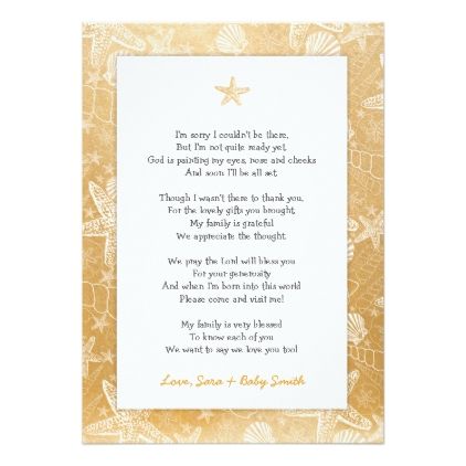 baby gift thank you note