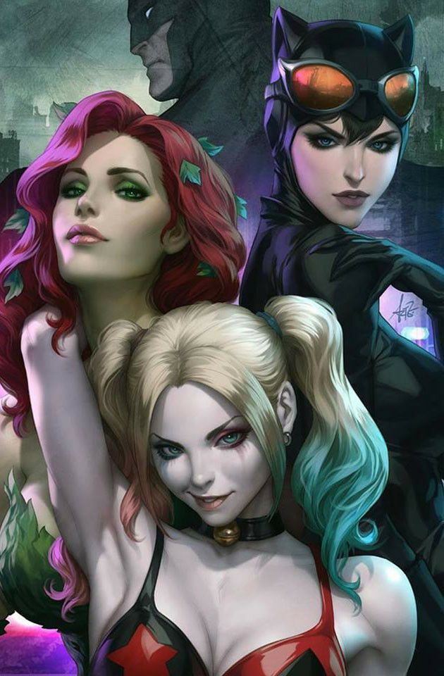 Detective comics 1000 stanley artgerm lau virgin variant harley quinn catwoman #comicbooks