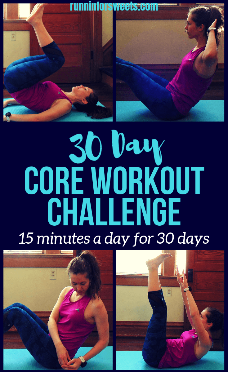 This 30 Day Core Workout Challenge Will Help You Get Flat Abs In Less That 15 Minutes A Day Download The Free Printable Calendar Of Daily Ab Workouts For One M