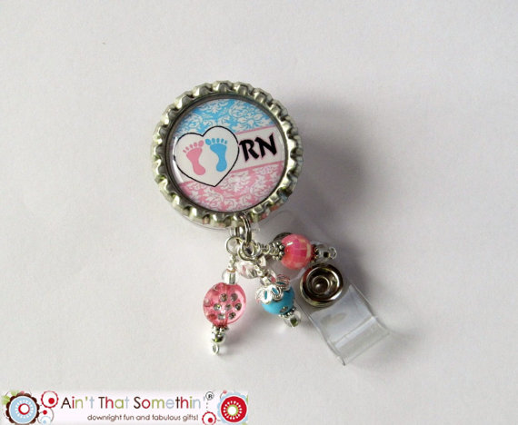 Retractable ID Badge Holder Pediatric RN Nurse Badge Badge Clip Nurse Baby Feet Mylar Badge Reels Name Badge Reel Name Badge Holder Retractable ID Badge Holder Pediatric RN Nurse Badge Badge Clip Nurse Baby Feet Mylar Badge Reels Name Badge Reel Name Badge Holder