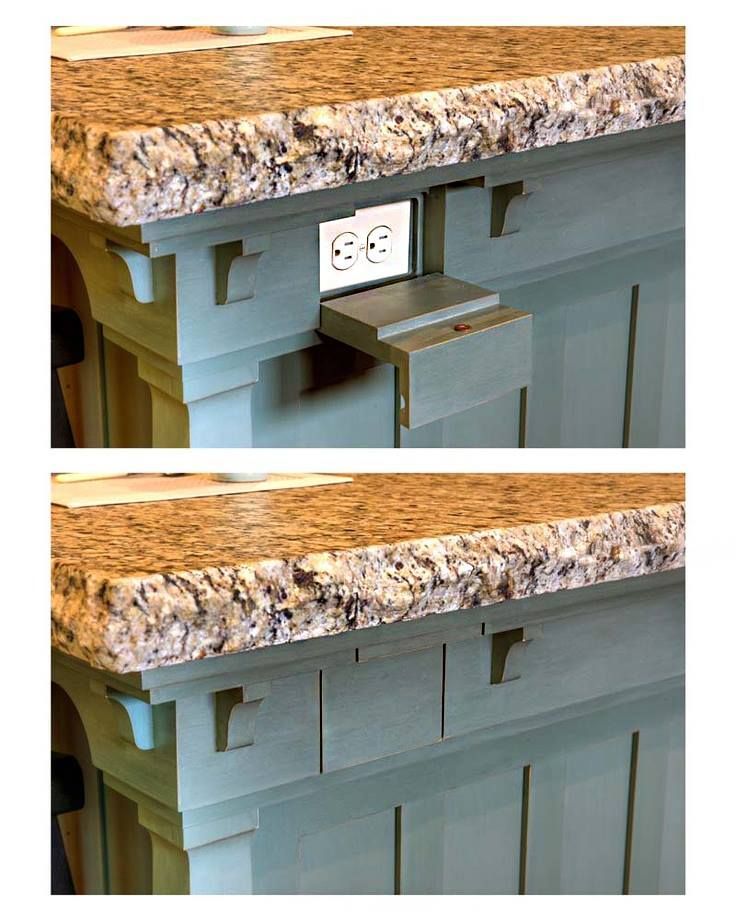 Keep electrical outlets out of sight on your kitchen