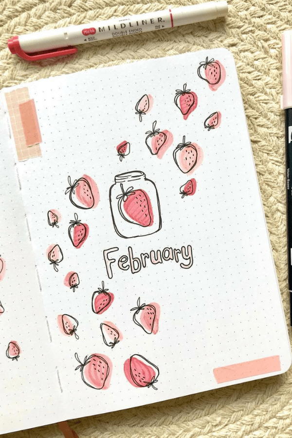 if you're looking for bullet journal ideas for february, I highly recommend you check these out! Bullet Journal Ideas Templates, Bullet Journal Design Ideas, Bullet Journal Cover Ideas, Bullet Journal Lettering Ideas, Bullet Journal Spread, Bullet Journal Ideas Pages, Bullet Journal Inspiration, Creating A Bullet Journal, Bullet Journal Paper