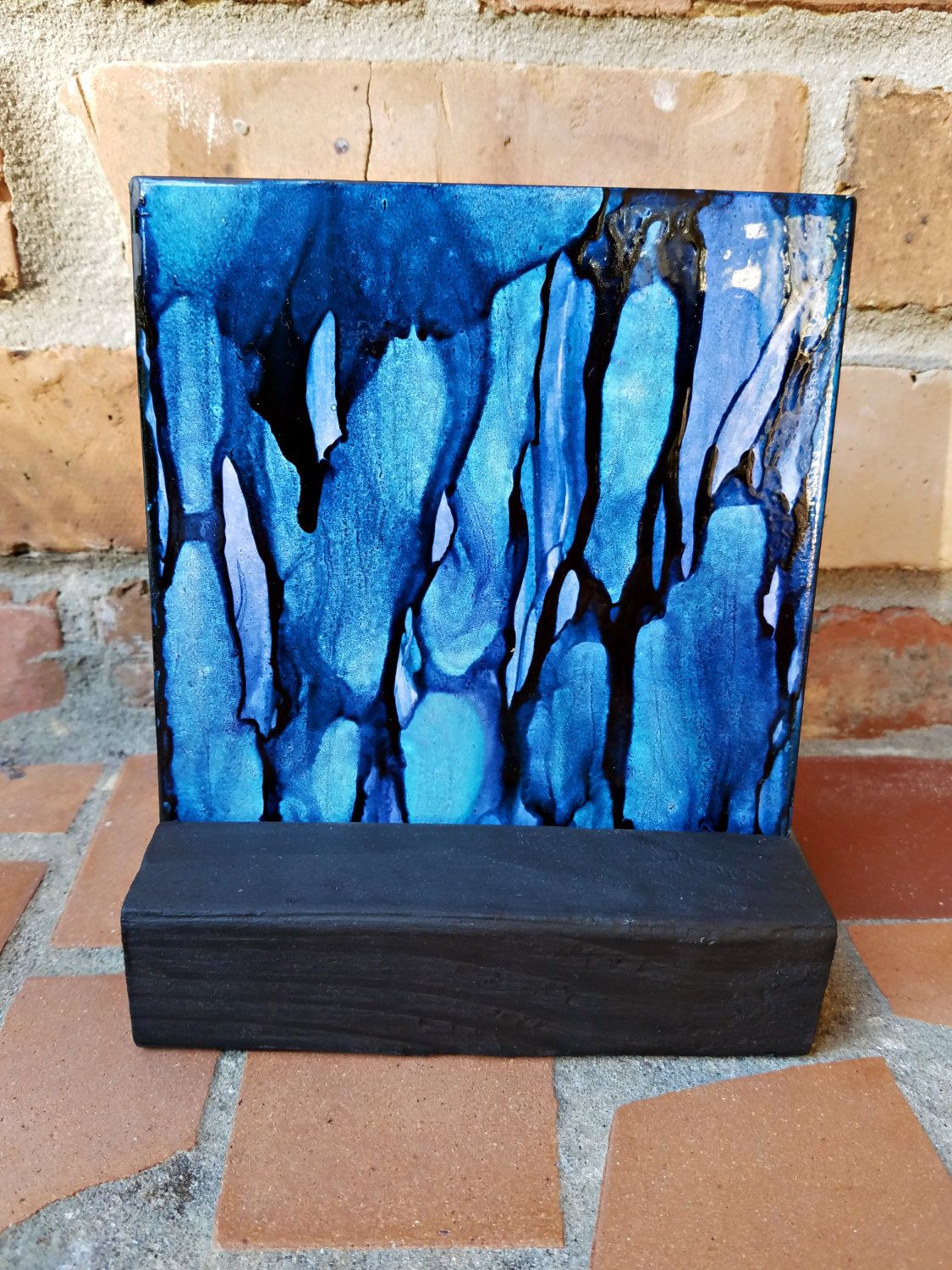 Alcohol Ink Painting Tile Abstract Multi Color By Alcohol Ink Painting Tile Abstract Multi Color By Cindyraocreations On Etsy