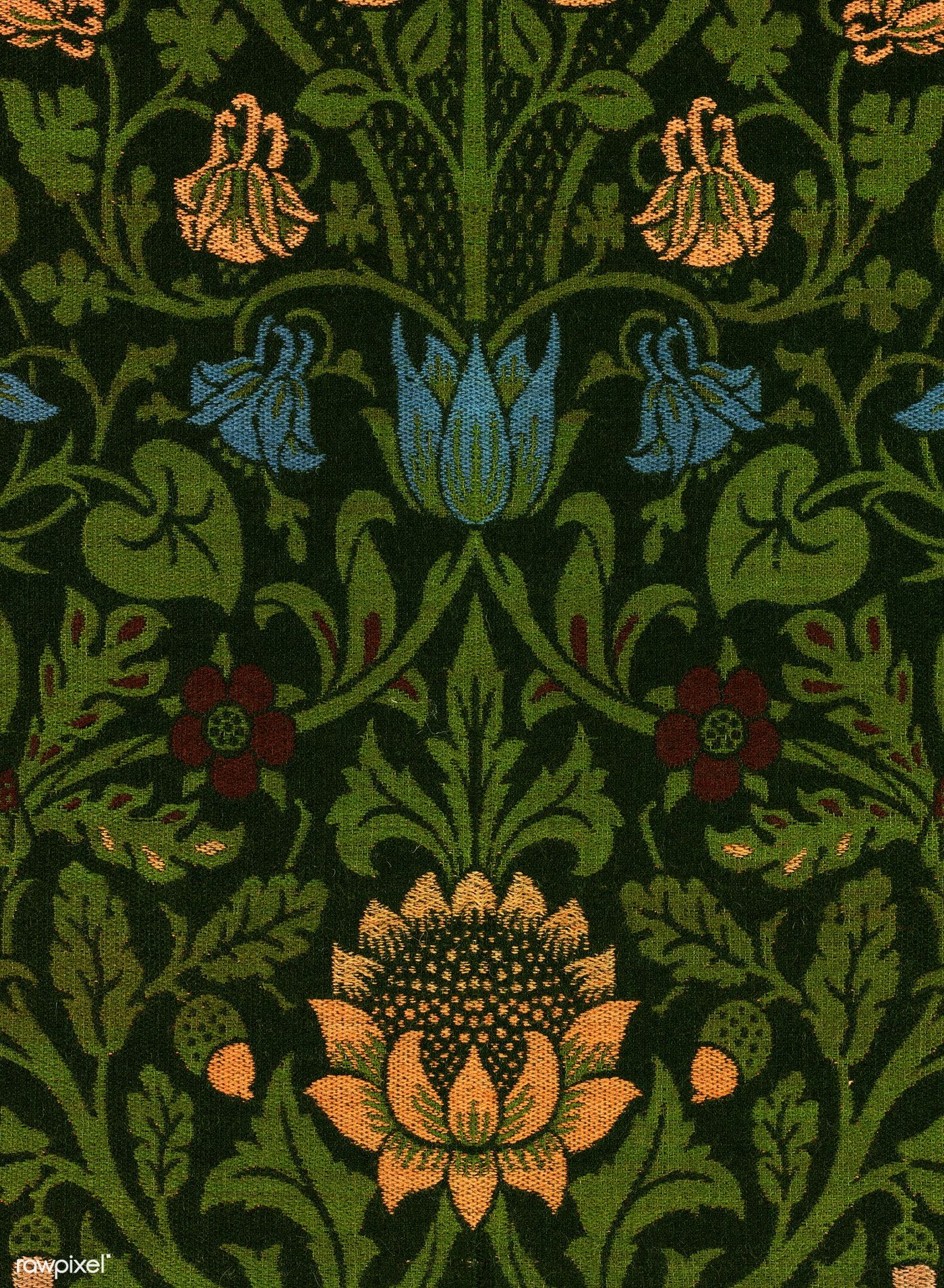 William Morris Columbine Flower Arts /& Crafts Counted Cross Stitch Chart Pattern