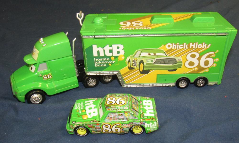 Disney Pixar Cars No.86 Chick Hicks Diecast /& Black Toy 1:55 NEW
