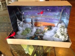 Diorama In A Shoebox Christmas Shoe Box Shoe Box Diorama
